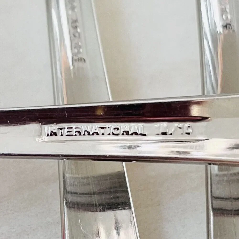 INTERNATIONAL Silver INS330 Stainless 18/10 Flatware Salad Forks 3pc